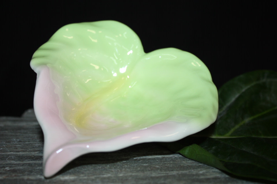 Anthurium Pink Tip Ceramic Bowl 5" - Hawaii | #clay4 Anthurium Pink Tip Ceramic Bowl 5" - Hawaii | #clay4